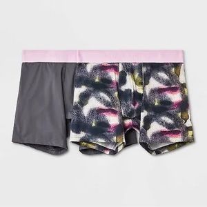 Men’s Pair of Thieves Hustle Tie-Dye Boxer Briefs 2pk - Pink/Gray, XL